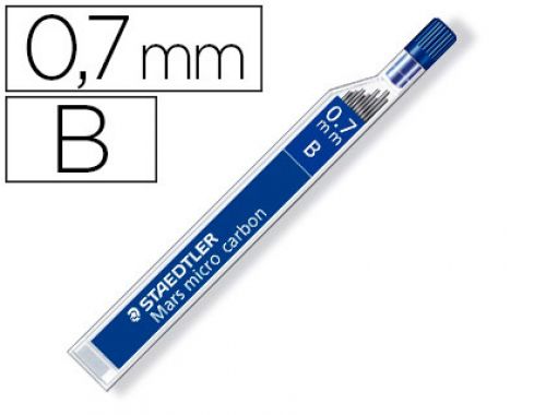 Minas staedtler mars micro grafite 0,7 mm b tubo com 12 unidades , Staedtler , 150296 , 4007817213858